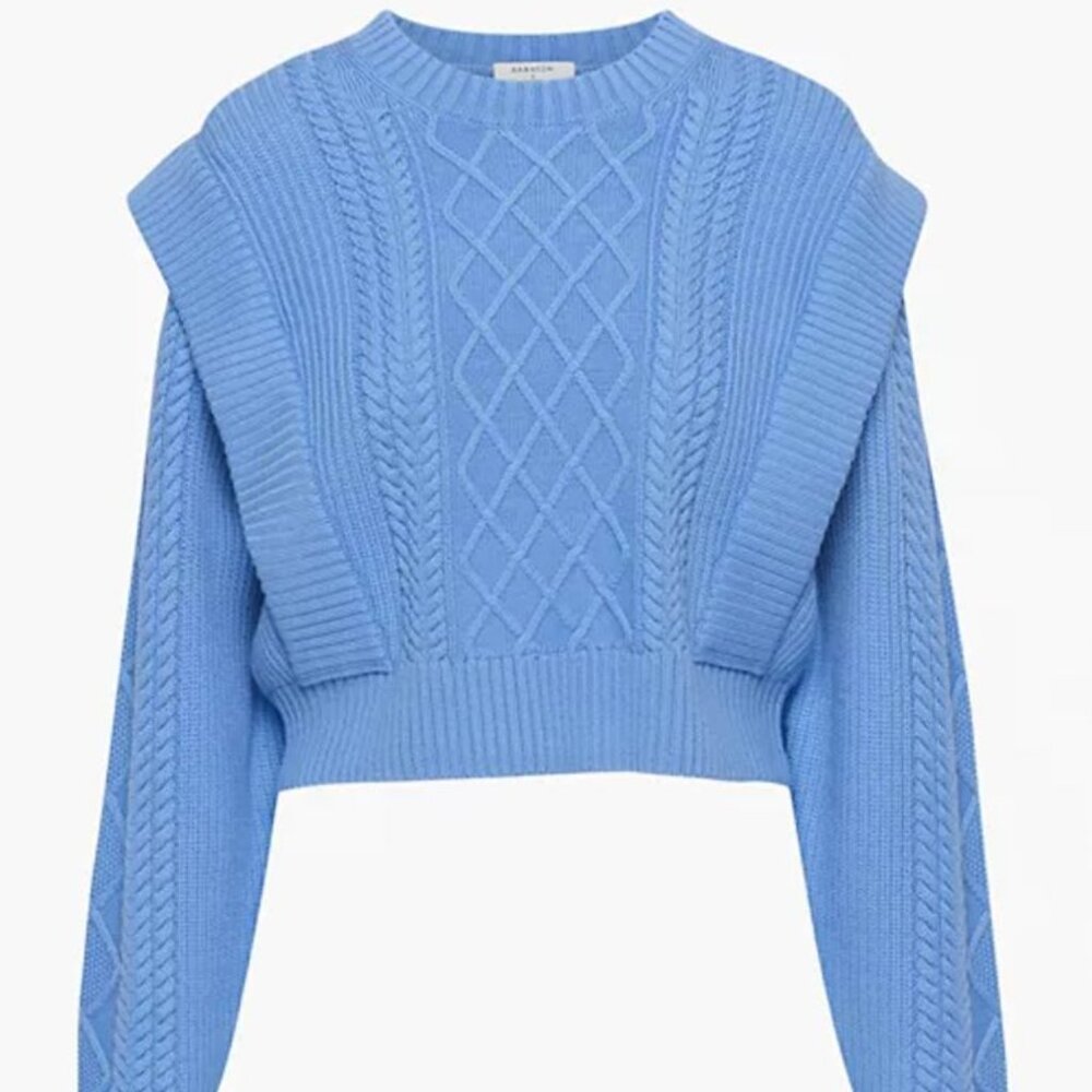 Aritzia Babaton Seek Sweater - Azurine Blue Size L NWT